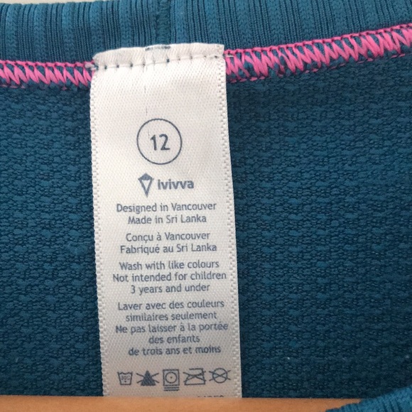 Ivivva by Lululemon Fly Tech long sleeve top girls size 12 - Picture 6 of 6